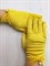 Перчатки с бусиной атласные взрослые, желтые - фото 7379