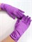 Перчатки атласные взрослые, фиолетовые - фото 7435