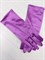 Перчатки атласные взрослые, фиолетовые - фото 7438