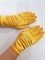 Перчатки атласные взрослые, светло-оранжевые - фото 7454