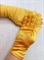 Перчатки атласные взрослые, светло-оранжевые - фото 7455