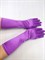 Перчатки атлас удлиненные, фиолет - фото 7488