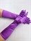 Перчатки атлас удлиненные, фиолет - фото 7490