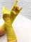 Перчатки атлас удлиненные, желтые - фото 7501