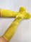 Перчатки атлас удлиненные, желтые - фото 7503