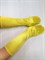 Перчатки атлас удлиненные, желтые - фото 7505