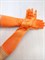 Перчатки атлас удлиненные ,ярко оранжевые - фото 7509