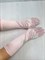 Перчатки атлас удлиненные, светло-розовые - фото 7523