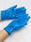 Перчатки с пайетками голубые, взрослые - фото 7719