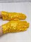 Перчатки с пайетками желтые, взрослые - фото 7721