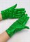 Перчатки с пайетками зеленые, взрослые - фото 7725