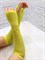Митенки Сеточка длинные желтые - фото 7735