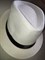 Шляпа "Соломенная" 58, белая с черной полосой - фото 9566