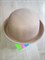 Шляпа котелок круглый, бежевый, 54 - фото 9593