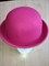 Шляпа котелок круглая, малиновый 57 - фото 9598