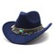 Шляпа ковбоя в западном этностиле, темно-синяя - фото 9625