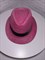 Шляпа "Соломенная" детская, малиновая с черной полосой - фото 9630