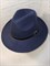 Шляпа с ремешком, темно синяя, широкие поля, 58 - фото 9655