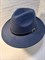 Шляпа с ремешком, темно синяя, широкие поля, 54 - фото 9714