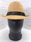 Шляпа "Соломенная" 58, бежевая с черной полосой - фото 9761