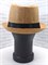 Шляпа "Соломенная" 58, бежевая с черной полосой - фото 9762