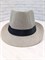 Шляпа "Соломенная" 58, серая с черной полосой - фото 9765