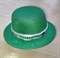 Шляпка заколка с ободком из пайеток, зеленая - фото 9771