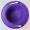 Шляпка-заколка фиолетовая с фиолетовыми ромашками - фото 9776