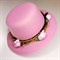 Шляпка-заколка светло-розовая с розовыми розочками - фото 9814