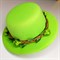 Шляпка-заколка салатовая с зелеными розочками - фото 9818