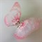 Бабочка на заколке, порхающая бабочка, нежно-розовая - фото 9900