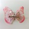 Бабочка на заколке, порхающая бабочка, нежно-розовая - фото 9901