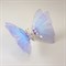 Бабочка на заколке, порхающая бабочка, нежно-голубая - фото 9905