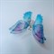 Бабочка на заколке, порхающая бабочка, синяя - фото 9910