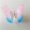 Бабочка на заколке, порхающая бабочка, розовая с голубым - фото 9916