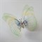 Бабочка на заколке, порхающая бабочка, нежно-зеленая бабочка - фото 9921