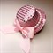 Шляпка заколка с пайетками бусинами и бантом, розовая - фото 9935