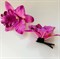 Комплект двух заколок "Тропический цветок Орхидея", фиолетовый - фото 9973