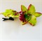 Комплект двух заколок "Тропический цветок Орхидея", зеленый - фото 9981
